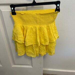Yellow Ruffled Women's Skirt